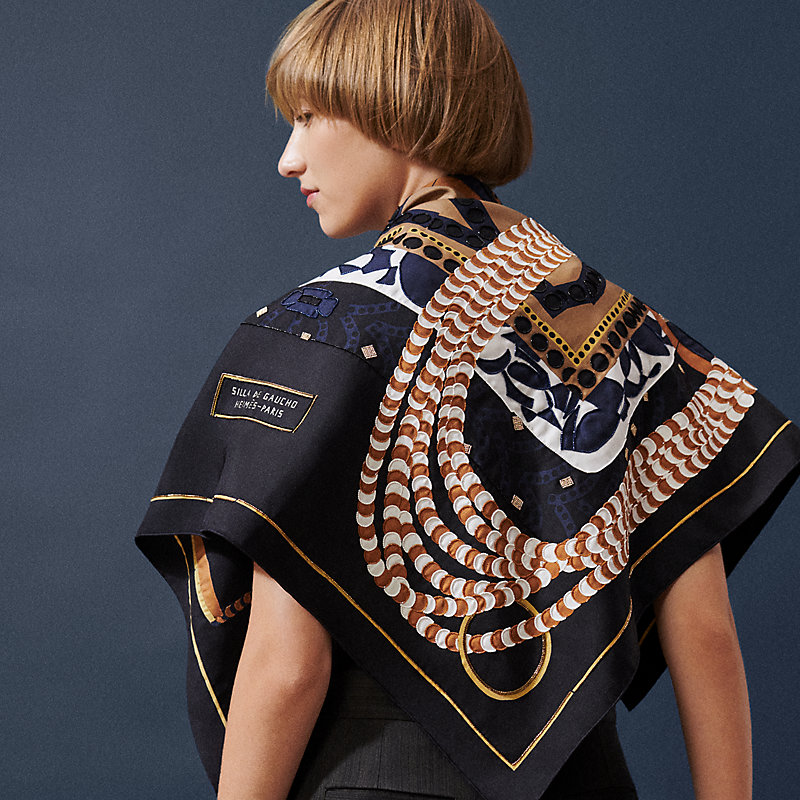 Silla de Gaucho embroidered scarf 90 | Hermès USA